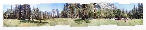 Panorama Showing Ansel Adams's Camera Position for Cathedral Rocks, by the Side of the Road