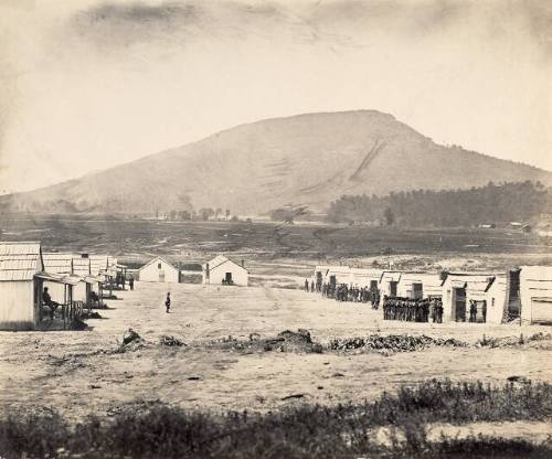 Black Soldiers in Close-Order Drill at Barracks near Chattanooga, Tennessee