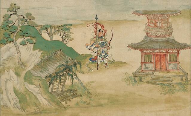 The Korean Deity, Hōshō Gongen, at the Site of the Ruined Temple (Jinoji)