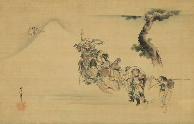 Mount Fuji and the Seven Gods of Good Fortune