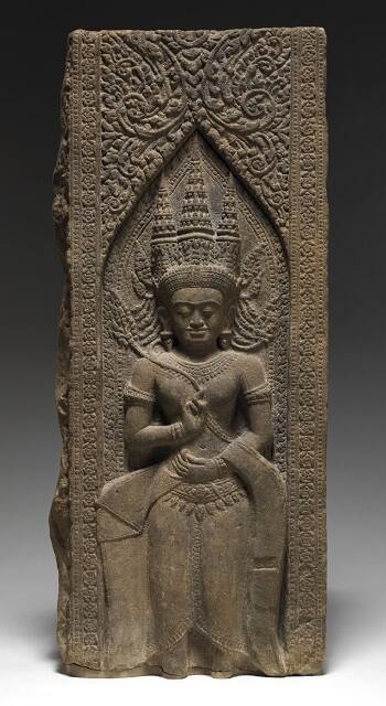 Pillar Fragment with an Apsaras