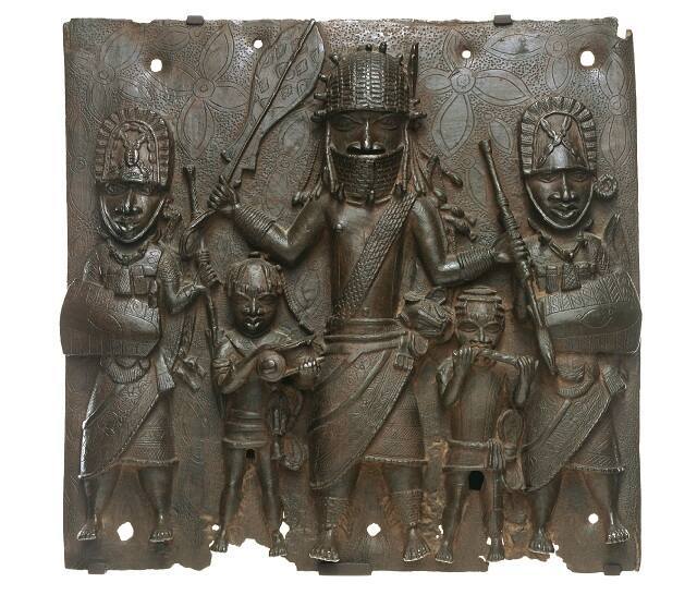 Palace Plaque of a War Chief, Warriors and Attendants