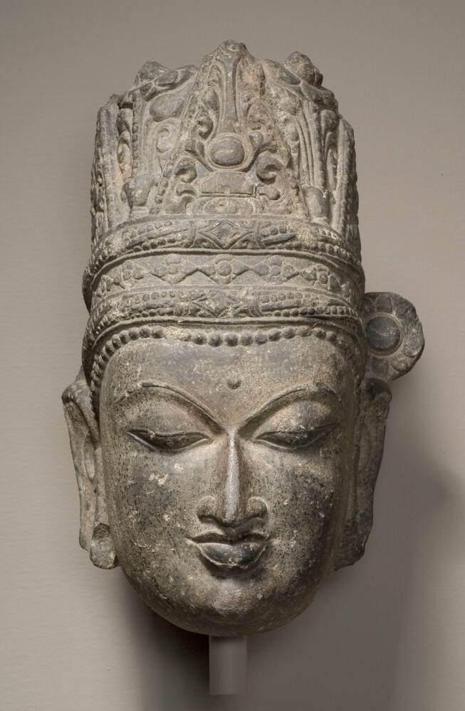 Head of a Crowned Buddha