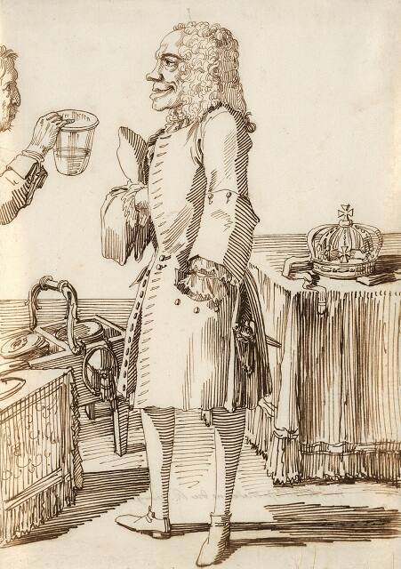 Portrait of James Francis Edward Stuart, the "Old Pretender," with his Physician, Monsieur de la Rose
