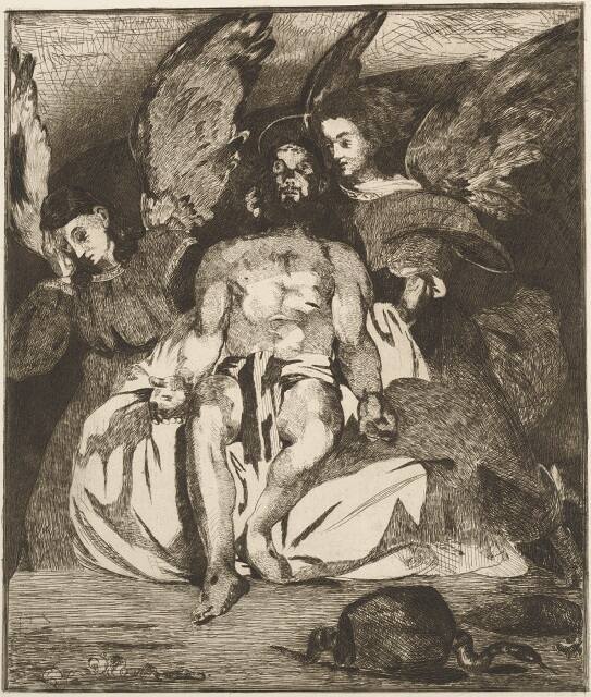 Dead Christ with Angels