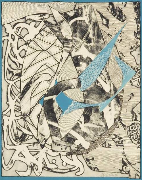 Swan Engraving Blue
