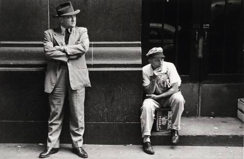 Untitled (two men on sidewalk)
