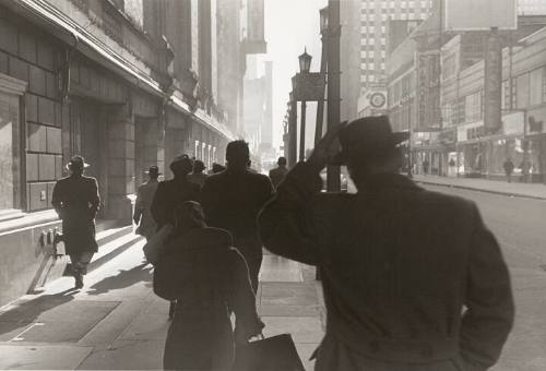 Untitled (pedestrians on sidewalk)