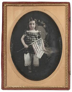 Child with American Flag