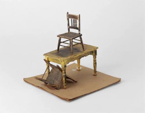 Chair Over and Under Table