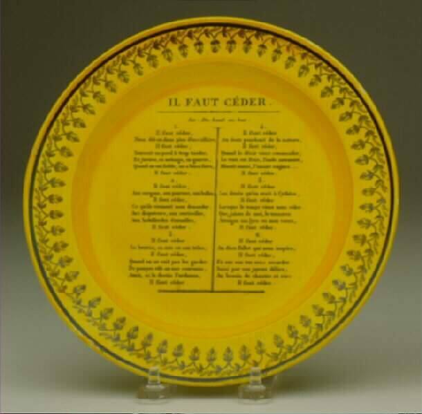 "Il Faut Ceder" Plate