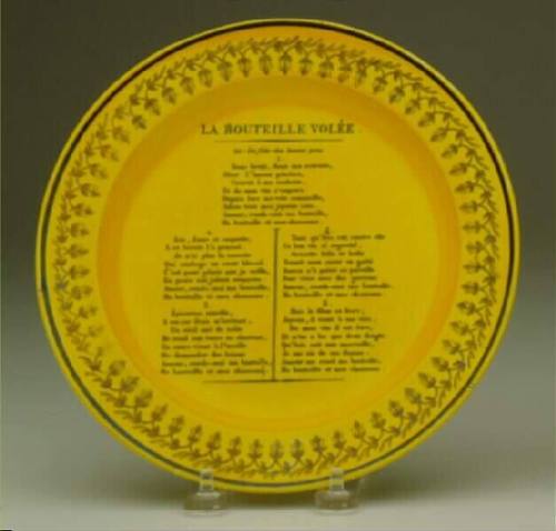 "La Bouteille Volée" Plate