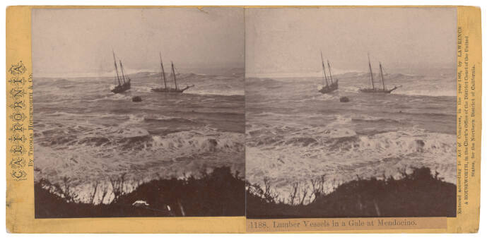 Lumber Vessels in a Gale at Mendocino