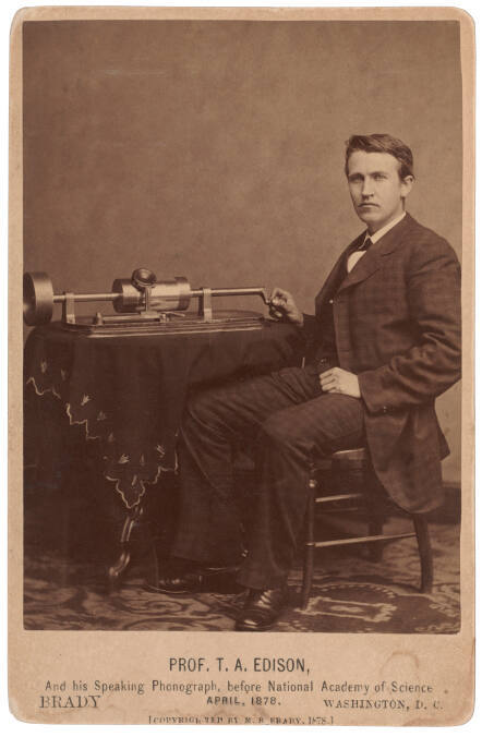 Professor T. A. Edison and his Speaking Phonograph