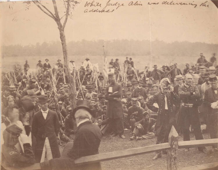 While Judge Olin was delivering the address