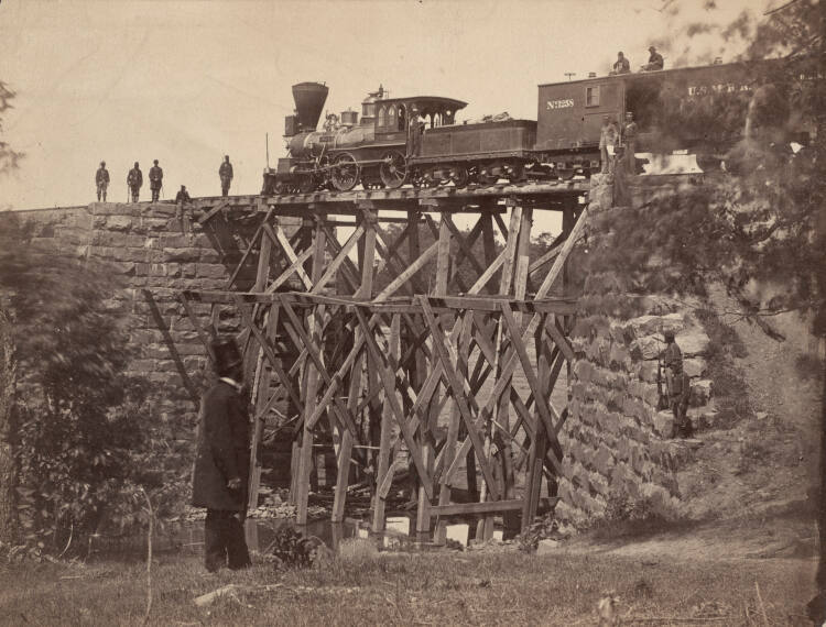 Locomotive on Trestle