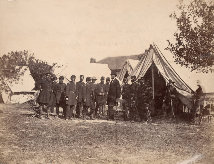 President Lincoln and General McClellan at Antietam