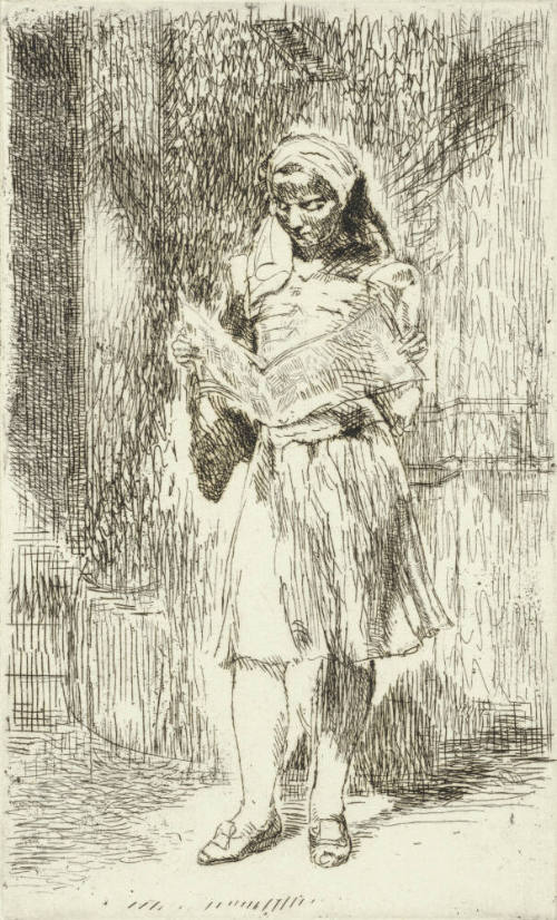 Girl with Newspaper