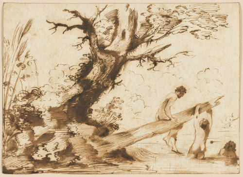 Landscape with Three Bathers