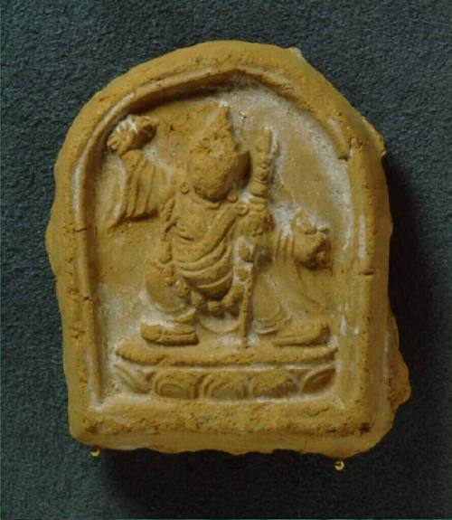 Votive Tablet Depicting Padmasambhava in a Fierce Manifestation