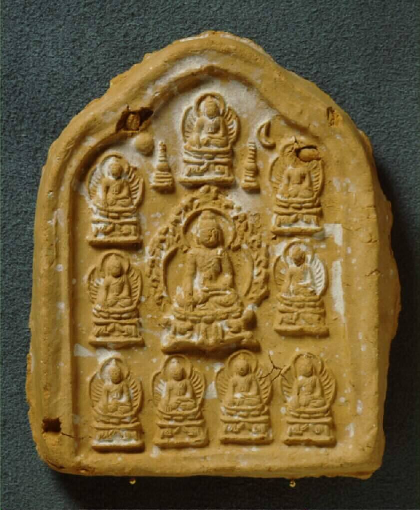 Votive Tablet Depicting Ten Buddhas