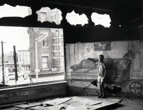 Boy in Burnt-Out Furniture Store, Newark, New Jersey