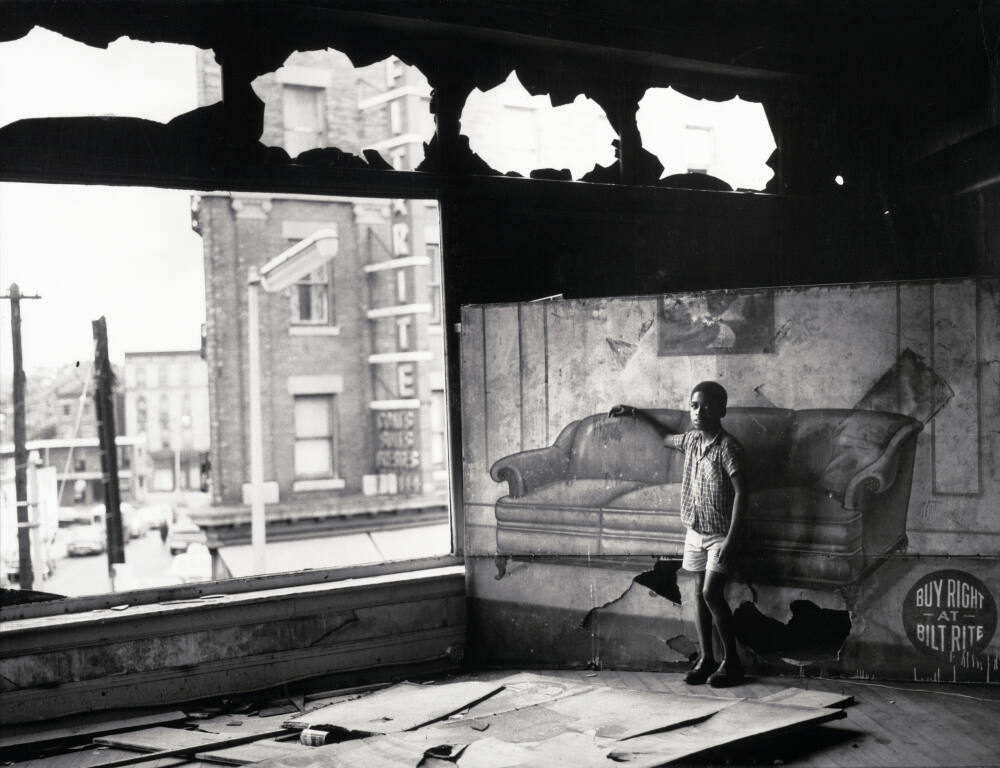 Boy in Burnt-Out Furniture Store, Newark, New Jersey
