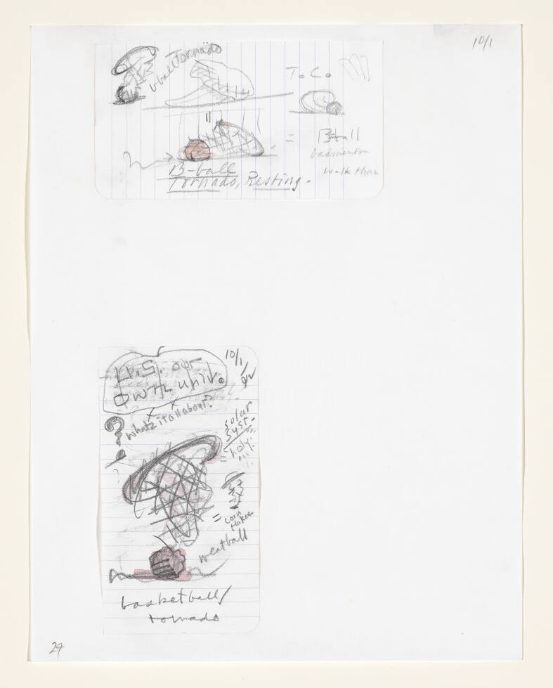 Notebook Page: Basketball/Tornado