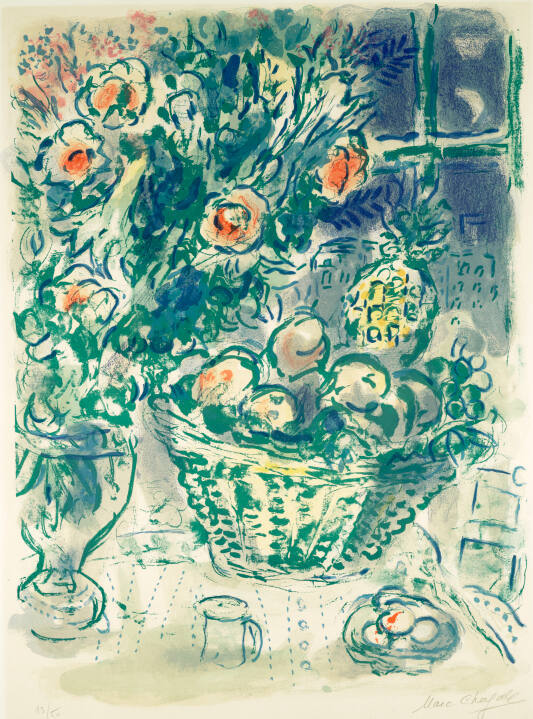 Basket of Fruit and Pineapples