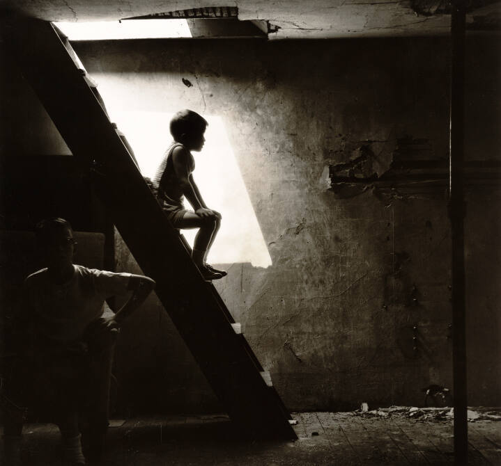 Untitled (Boy sitting on staircase)