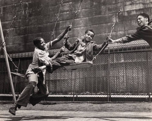 Three Children on Swings