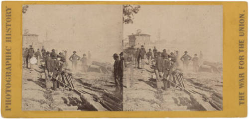 General Sherman's Men Destroying the Railroad, Before the Evacuation of Atlanta, Georgia