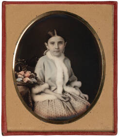 Girl with Bouquet of Flowers