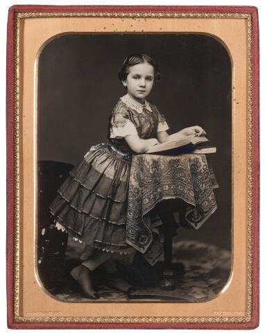 Standing Girl at Table with Book