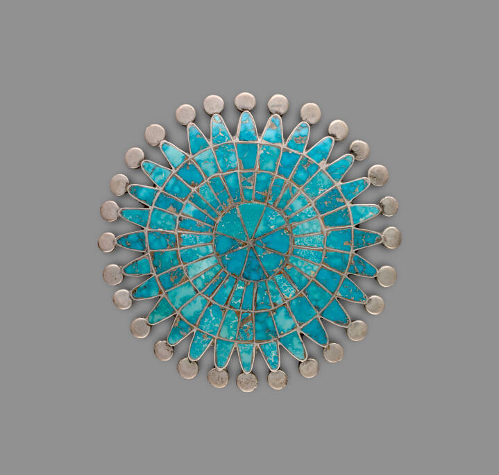 Silver and Turquoise Pin