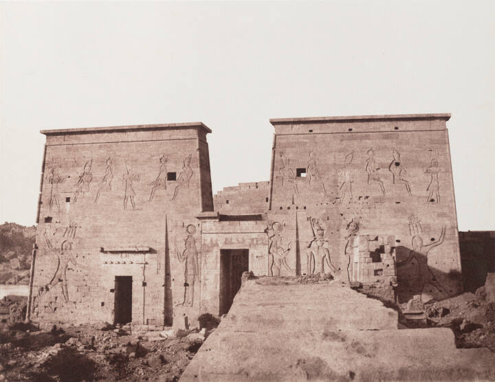 First Pylon, view taken from the roof terrace of the Eastern Colonnade at Point P, Island of Philae