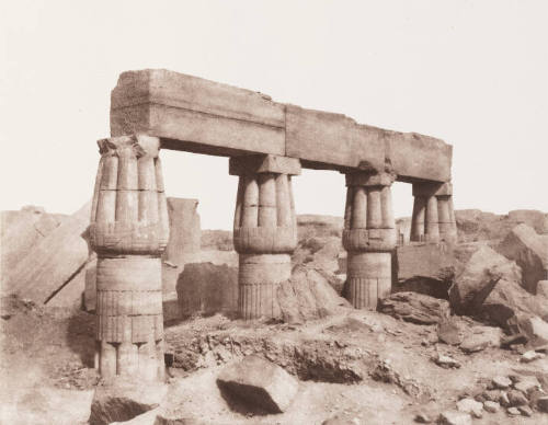 Main Temple, Rear Section, Fragment of a Colonnade Seen from Point S, Karnak (Thebes)