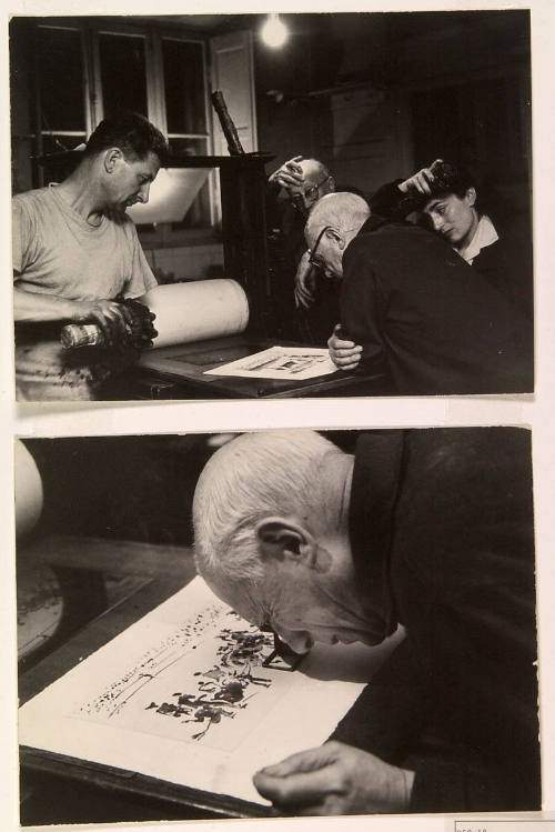 In 3 hrs. Picasso Recreates the Arles Bullfight on a Series of Plates, Etches Them, and Then, Fremaut Prints Them