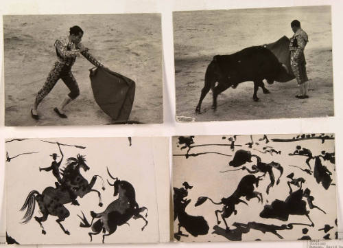 In 3 hrs. Picasso Recreates the Arles Bullfight on a Series of Plates, Etches Them, and Then, Fremaut Prints Them