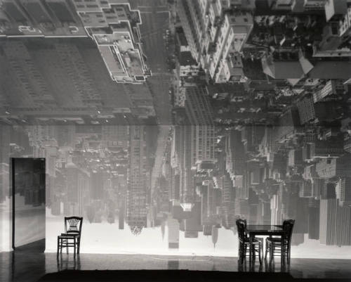 Camera Obscura Image of Manhattan View Looking South in Large Room