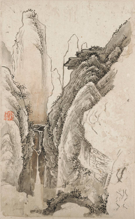 Mountains and Waterfall