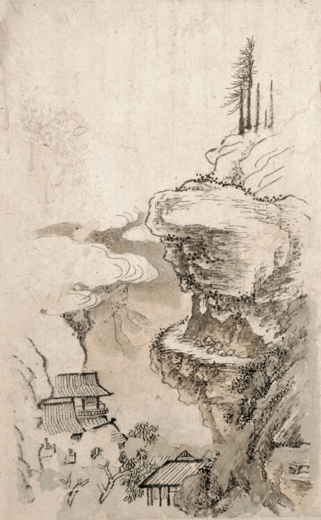 Huts in Mountains and Trees