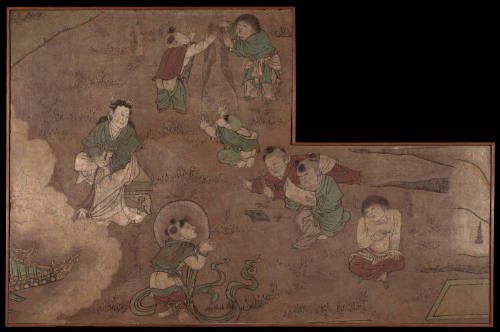 Illustration to the Travels of Sudhana from the Gandavyuha of the Avatamaska Sutra