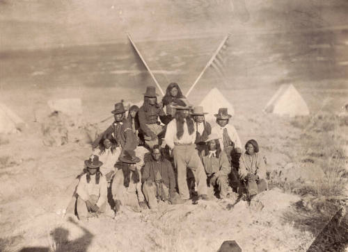 Captain Buck and Shoshone Indians, East Humboldt Mountains, Nevada