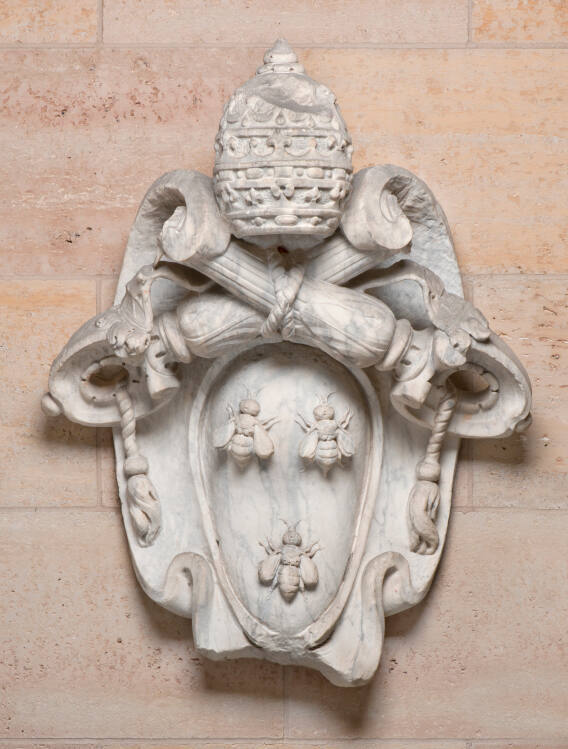 Escutcheon with Coat of Arms of Pope Urban VIII (Barberini Family)