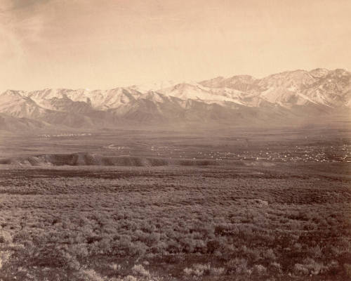 Salt Lake City and Wasatch Mountains near Fort Douglas, Utah