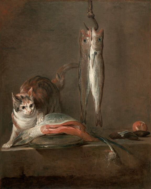 Still Life with Cat and Fish
