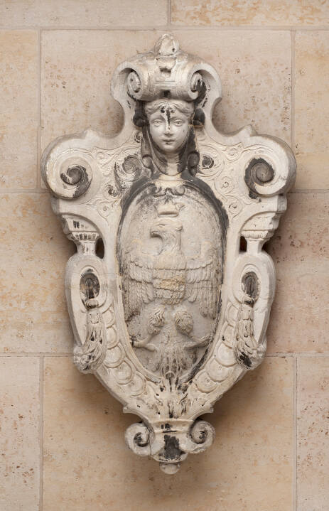 Escutcheon with Coat of Arms of a Prince of the Montedoglio Family