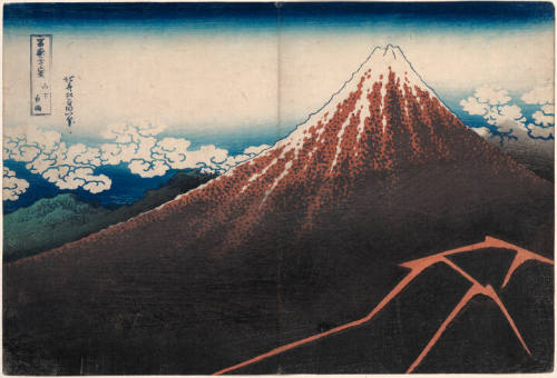 Storm below Mount Fuji
