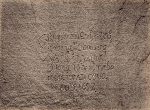 Historic Spanish Record of the Conquest, South Side [of Inscription Rock, N.M.]